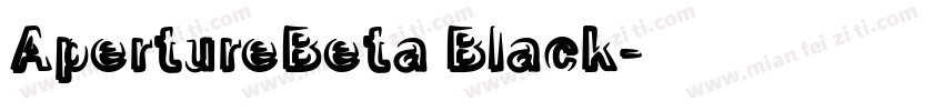 ApertureBeta Black字体转换